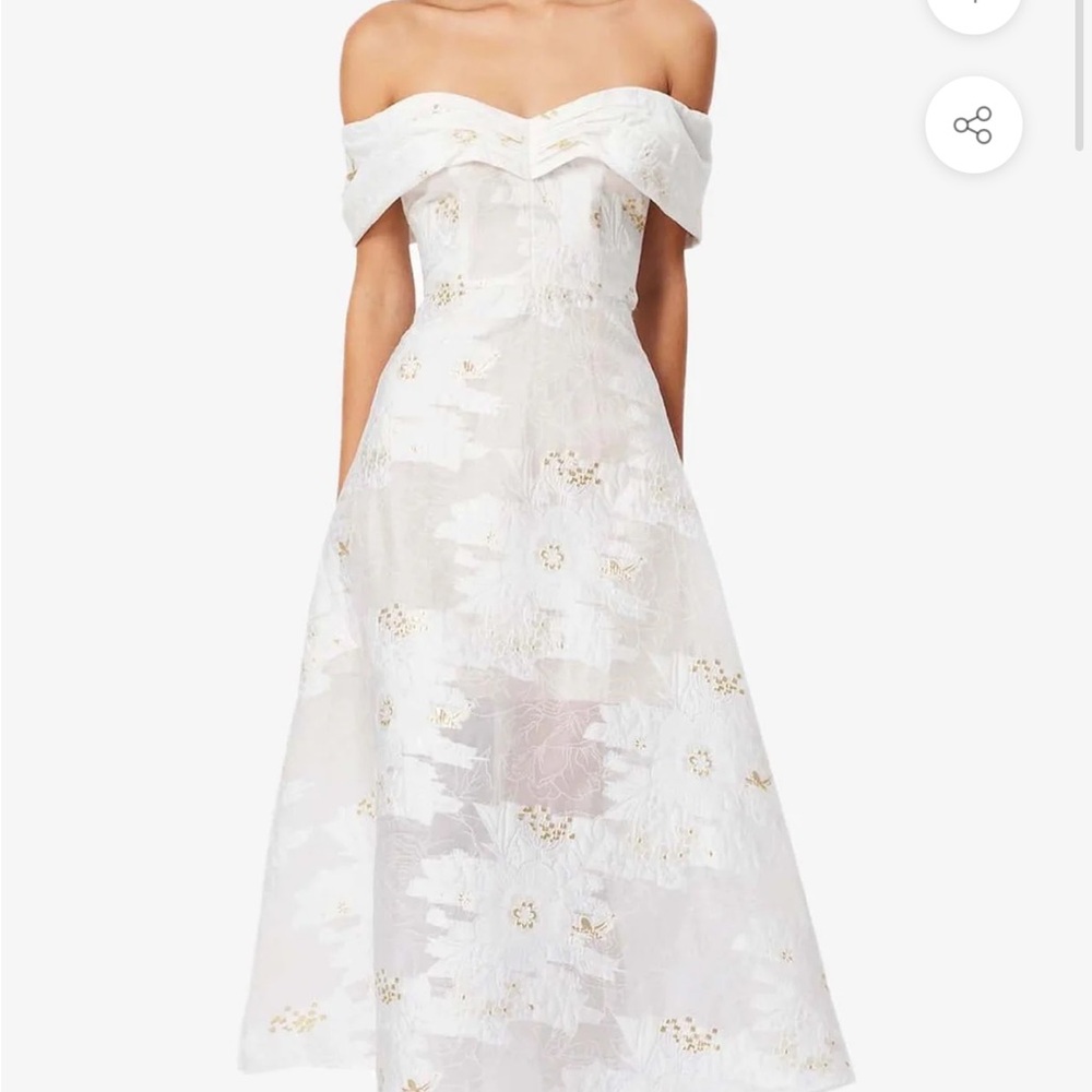 Elegant Off-Shoulder Floral Dress